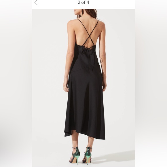 Black ASTR the Label Cowl Slip Dress - Picture 1 of 3